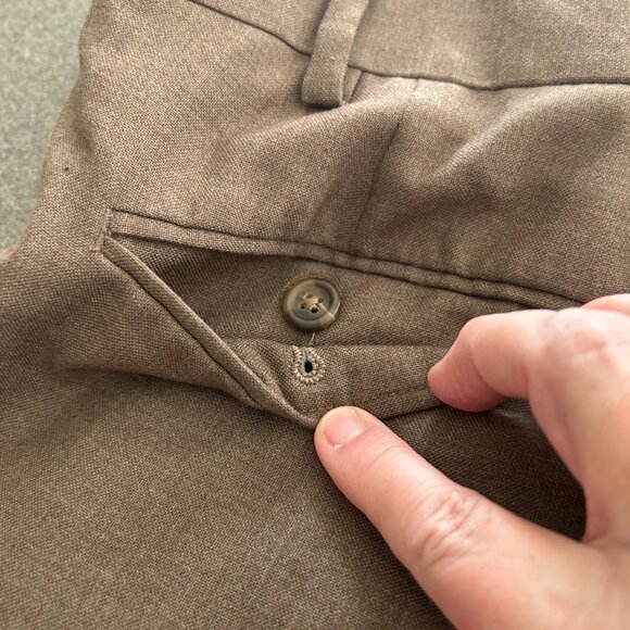 IZOD Men's Dress Pants - Brown - Size 40W/32L - Picture 7 of 10